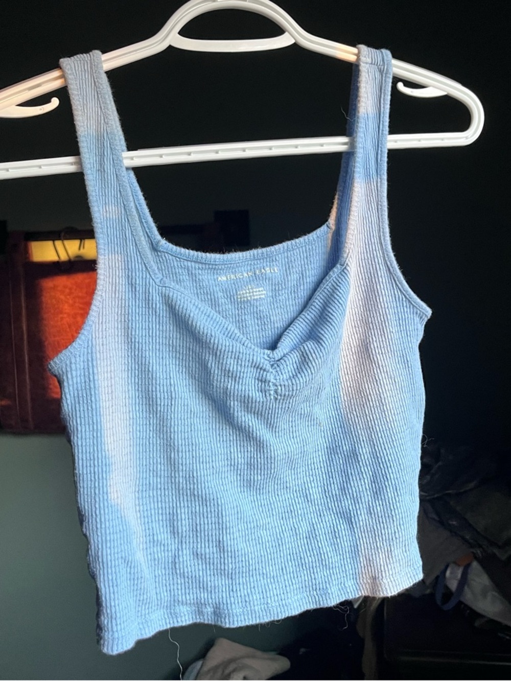 American Eagle Blue Ribbed Tank